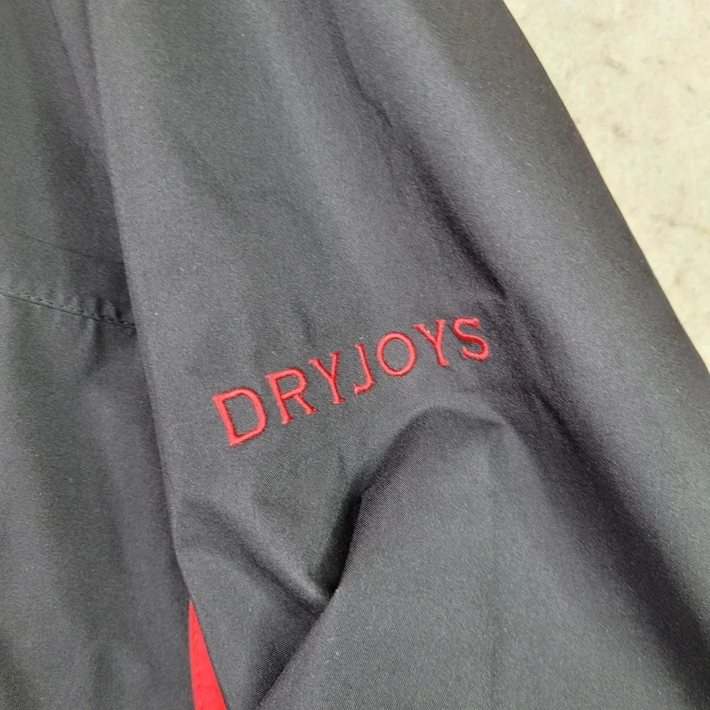 FootJoy DryJoys Golf‎ Jacket Mens Large Black Red Full Zip Performance Vented
